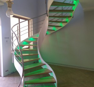 schody metalowo drewniane