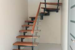 schody metalowo drewniane