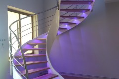 schody metalowo drewniane