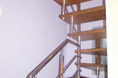 schody metalowo drewniane